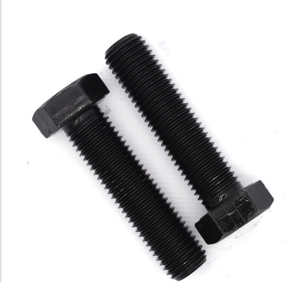 Thang 4.8 DIN933 8x20mm Bốt đầu hex đen đầy đủ thép carbon trục mạ kẽm