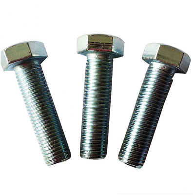 Thang 4.8 DIN933 8x20mm Bốt đầu hex đen đầy đủ thép carbon trục mạ kẽm
