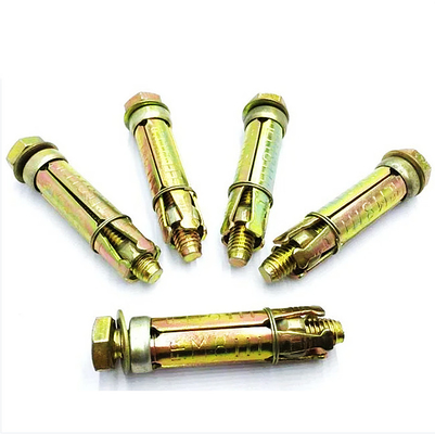 Cửa Anchor Bolts với ba hoặc bốn PC Loose Bolt Shield Anchor Yellow Zinc Plated tường sửa bó