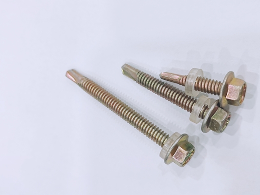 Màu sắt kẽm Hexagonal khoan đuôi tự chạm ốc vít Dovetail