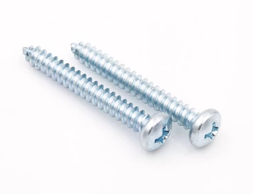 Thép cacbon cứng cường độ cao thép kẽm đầu phẳng lớn tự bóp vít M4.2 # 8