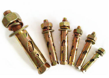 Lớp 4,8 Chống trượt Vây cá mập Mở rộng Neo Bolt Thép carbon Mạ kẽm màu vàng
