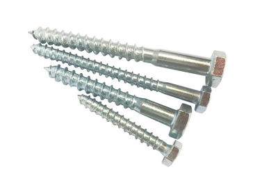 Hex Head Wood Screws Carbon Steel White Zinc Plated DIN571 M6-M12 cho các bộ buộc
