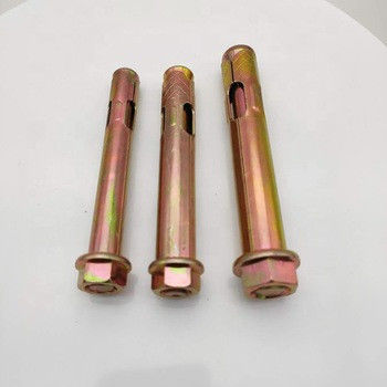 Tay áo Bu lông neo Chốt thép Carbon M6-M24 Màu vàng