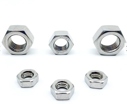 Thép cacbon M3 Hex Head Nuts Standard Zinc Plated / Hdg / Black lớp 4.8/8.8/10.9