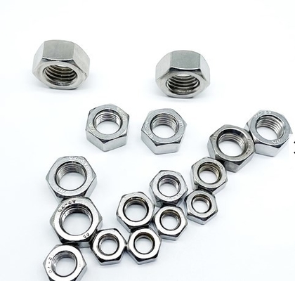 Thép cacbon M3 Hex Head Nuts Standard Zinc Plated / Hdg / Black lớp 4.8/8.8/10.9