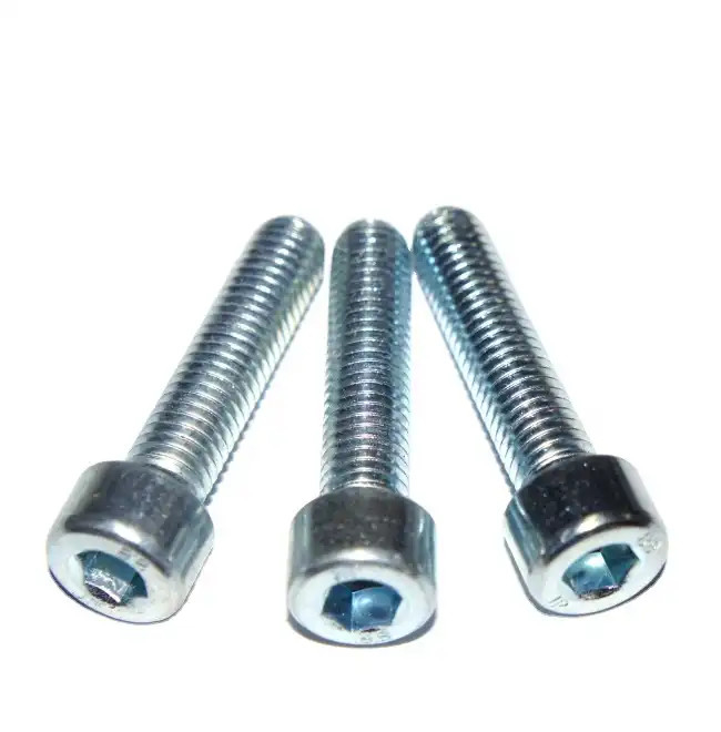 Chốt nối Hex Socket Bolt Carbon Thép kẽm trắng lớp 8.8 Full thread DIN 912