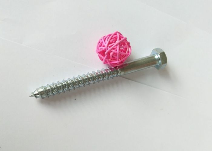 Tiêu chuẩn DIN BSW ANIS Tiêu chuẩn Màu trắng Màu Hex Head Wood Tự khoan Screws của 4.8 lớp với Iron